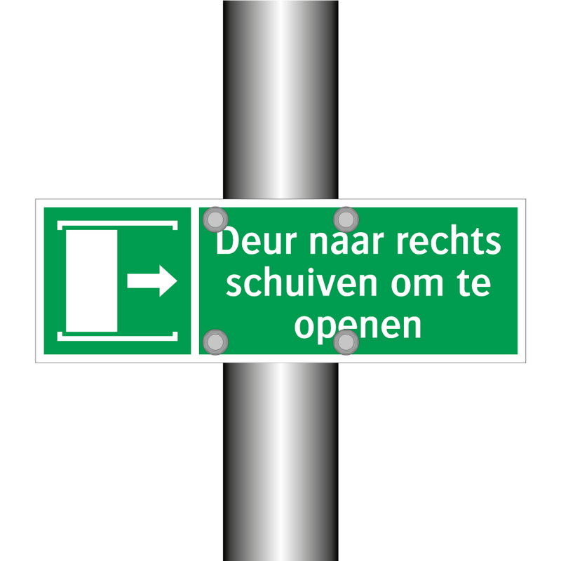 Deur naar rechts schuiven om te openen & Deur naar rechts schuiven om te openen