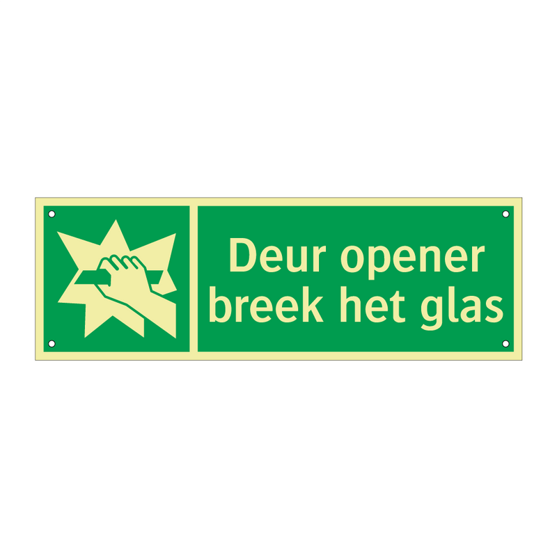 Deur opener breek het glas & Deur opener breek het glas & Deur opener breek het glas