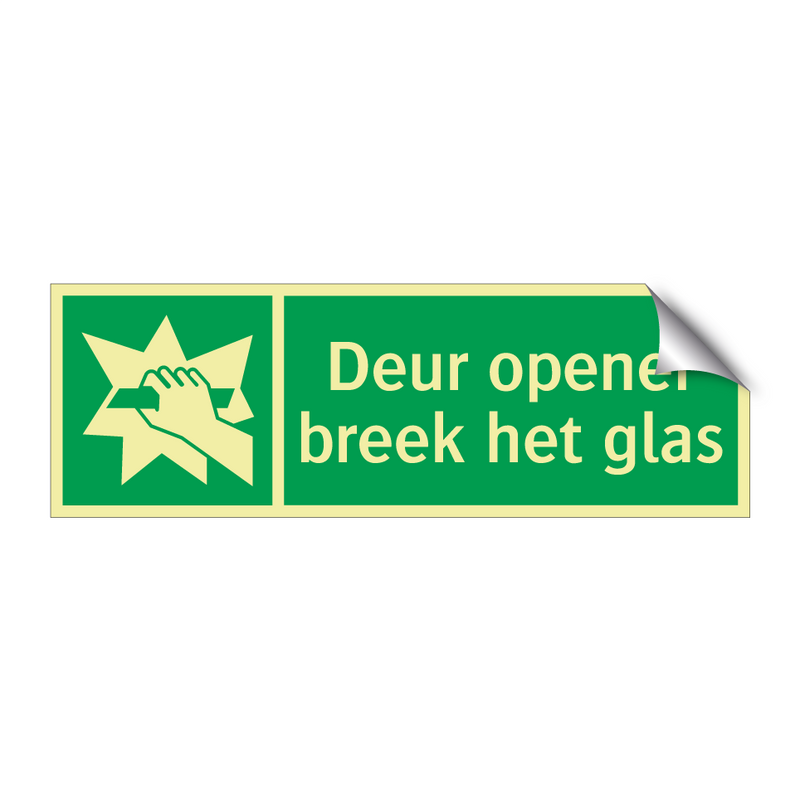 Deur opener breek het glas & Deur opener breek het glas & Deur opener breek het glas