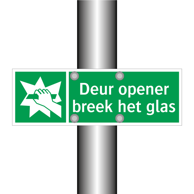 Deur opener breek het glas & Deur opener breek het glas & Deur opener breek het glas