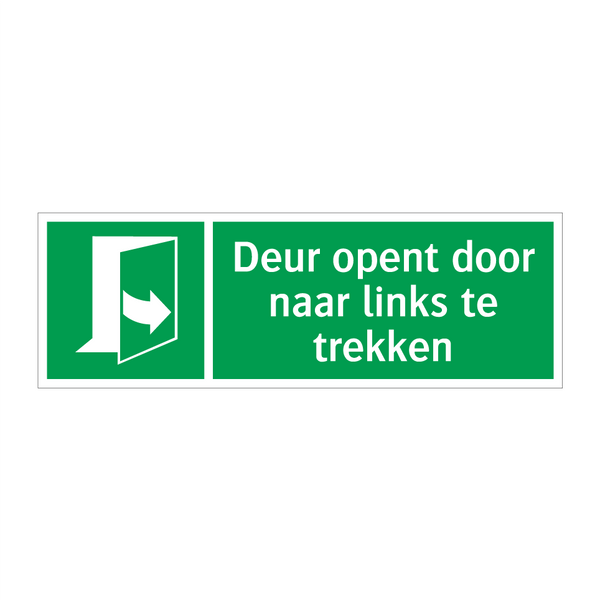 Deur opent door naar links te trekken & Deur opent door naar links te trekken