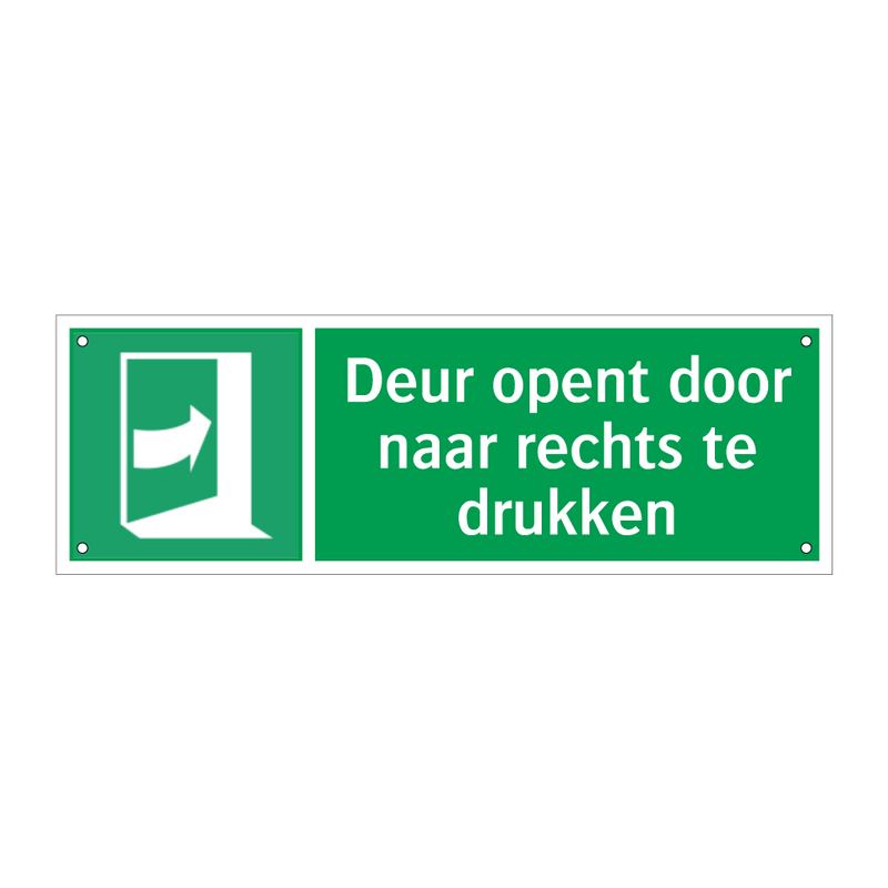 Deur opent door naar rechts te drukken & Deur opent door naar rechts te drukken