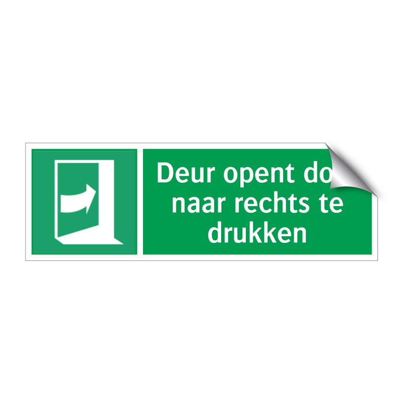 Deur opent door naar rechts te drukken & Deur opent door naar rechts te drukken