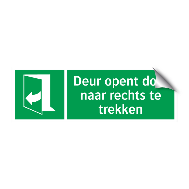 Deur opent door naar rechts te trekken & Deur opent door naar rechts te trekken