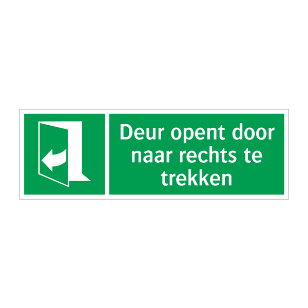 Deur opent door naar rechts te trekken & Deur opent door naar rechts te trekken