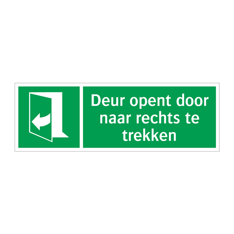 Deur opent door naar rechts te trekken & Deur opent door naar rechts te trekken