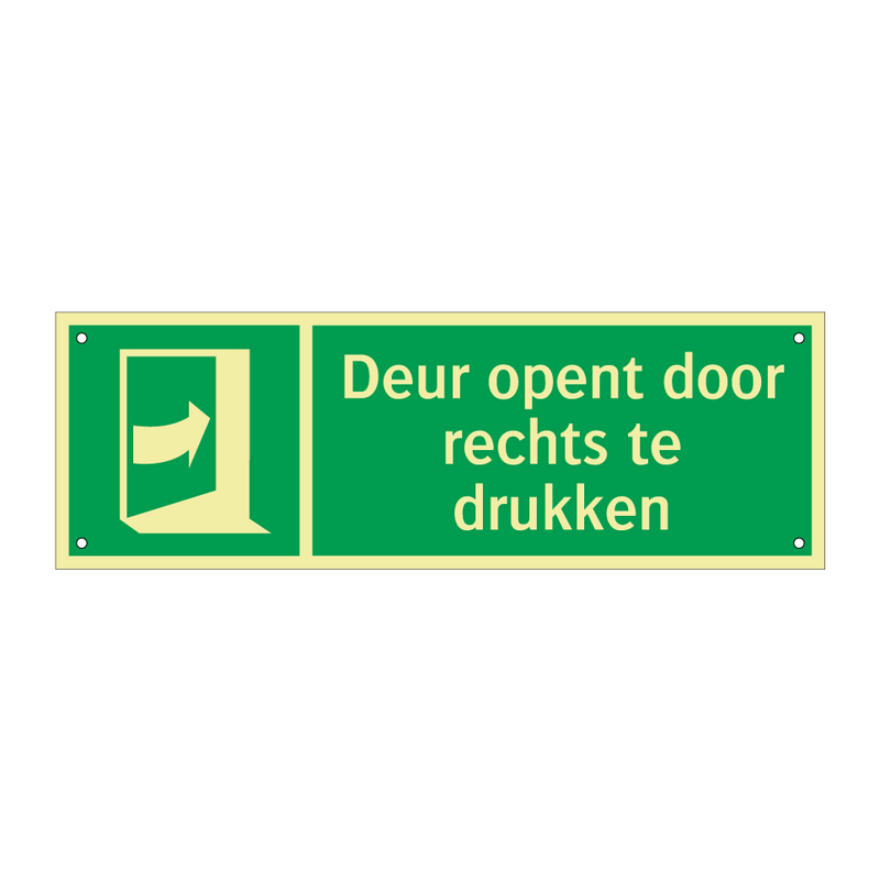 Deur opent door rechts te drukken & Deur opent door rechts te drukken