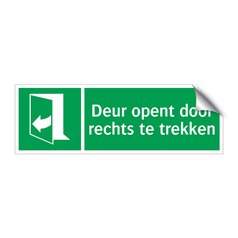 Deur opent door rechts te trekken & Deur opent door rechts te trekken