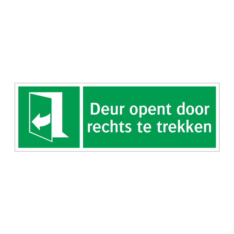 Deur opent door rechts te trekken & Deur opent door rechts te trekken