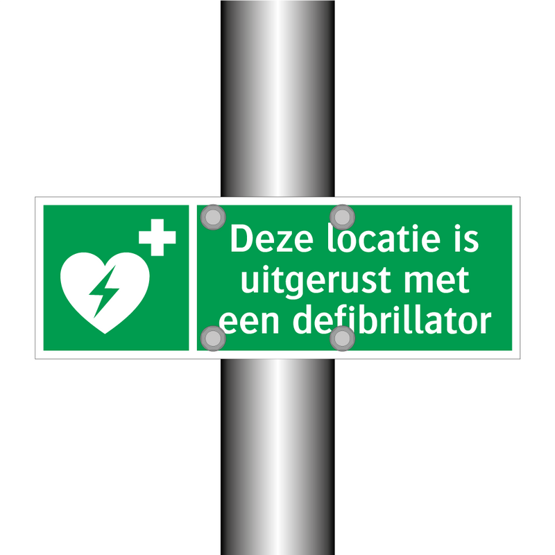 Deze locatie is uitgerust met een defibrillator & Deze locatie is uitgerust met een defibrillator