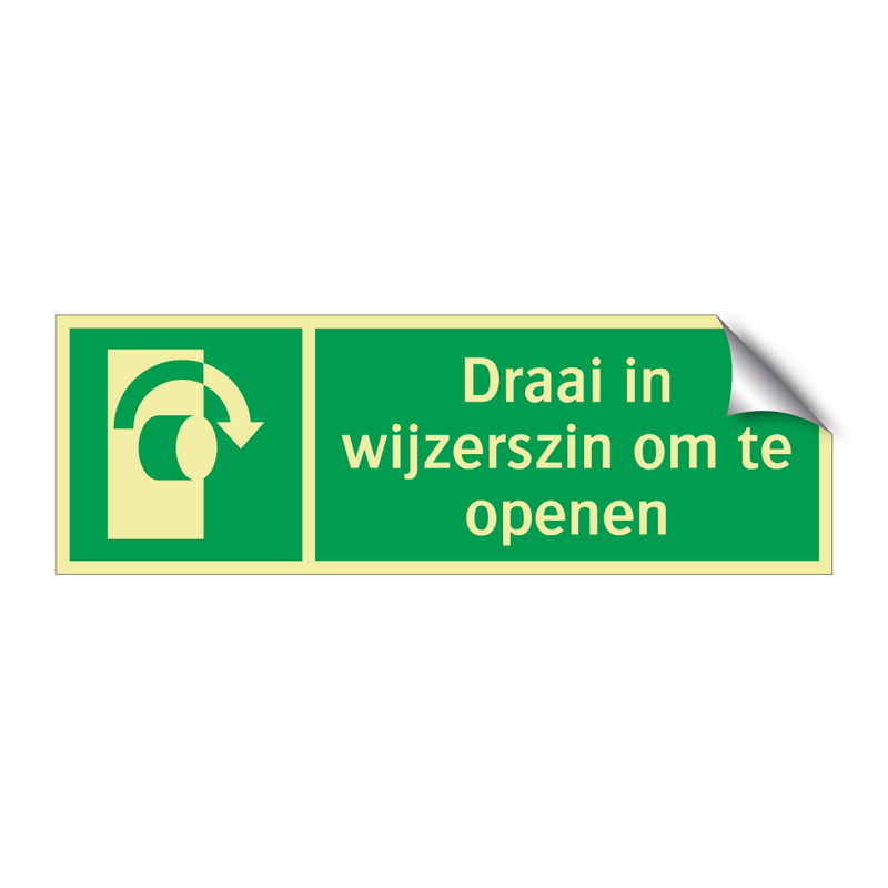 Draai in wijzerszin om te openen & Draai in wijzerszin om te openen