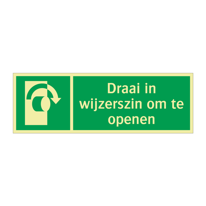 Draai in wijzerszin om te openen & Draai in wijzerszin om te openen