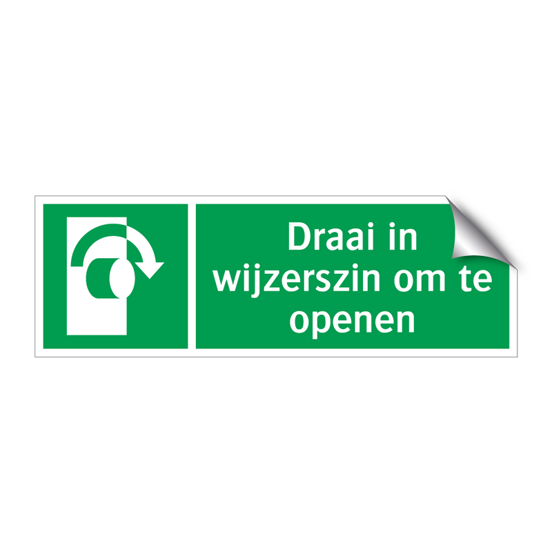 Draai in wijzerszin om te openen & Draai in wijzerszin om te openen