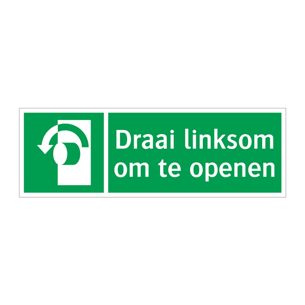 Draai linksom om te openen & Draai linksom om te openen & Draai linksom om te openen