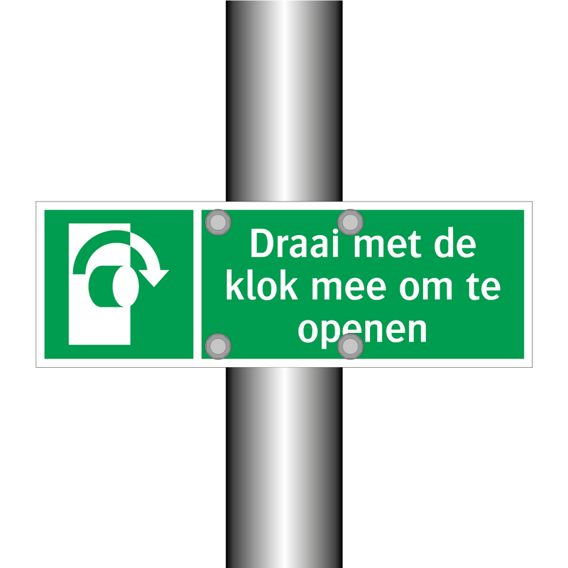 Draai met de klok mee om te openen & Draai met de klok mee om te openen