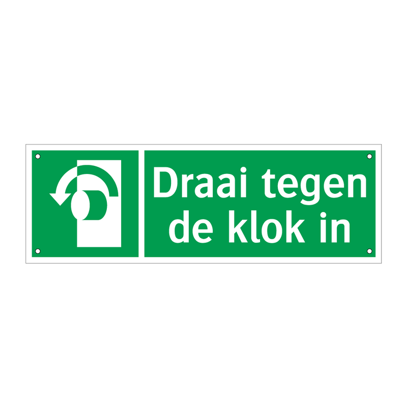 Draai tegen de klok in & Draai tegen de klok in & Draai tegen de klok in & Draai tegen de klok in