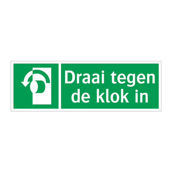 Draai tegen de klok in & Draai tegen de klok in & Draai tegen de klok in & Draai tegen de klok in