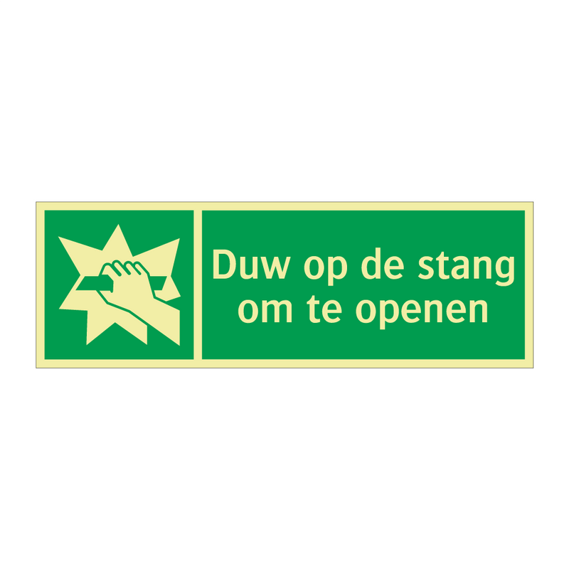 Duw op de stang om te openen & Duw op de stang om te openen & Duw op de stang om te openen