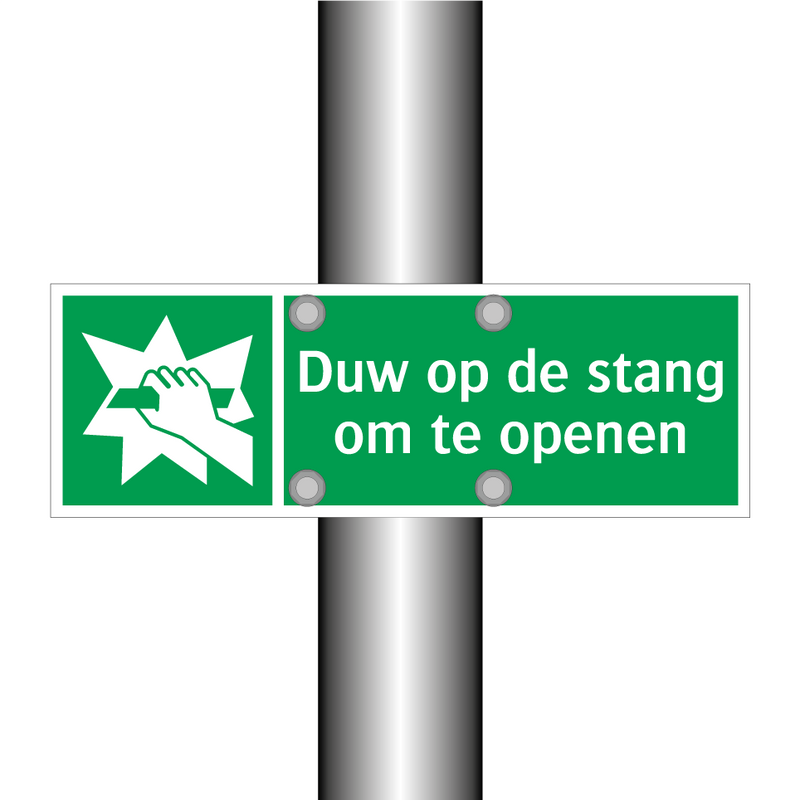 Duw op de stang om te openen & Duw op de stang om te openen & Duw op de stang om te openen