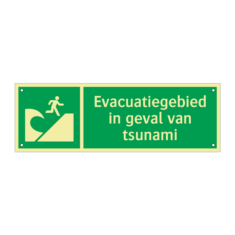 Evacuatiegebied in geval van tsunami & Evacuatiegebied in geval van tsunami