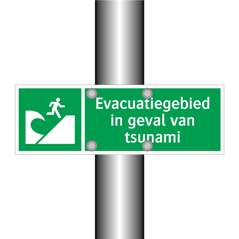 Evacuatiegebied in geval van tsunami & Evacuatiegebied in geval van tsunami