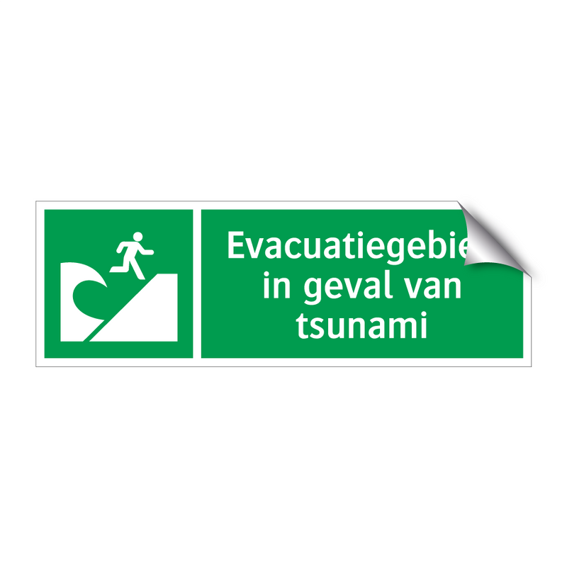 Evacuatiegebied in geval van tsunami & Evacuatiegebied in geval van tsunami