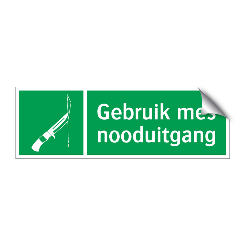 Gebruik mes nooduitgang & Gebruik mes nooduitgang & Gebruik mes nooduitgang