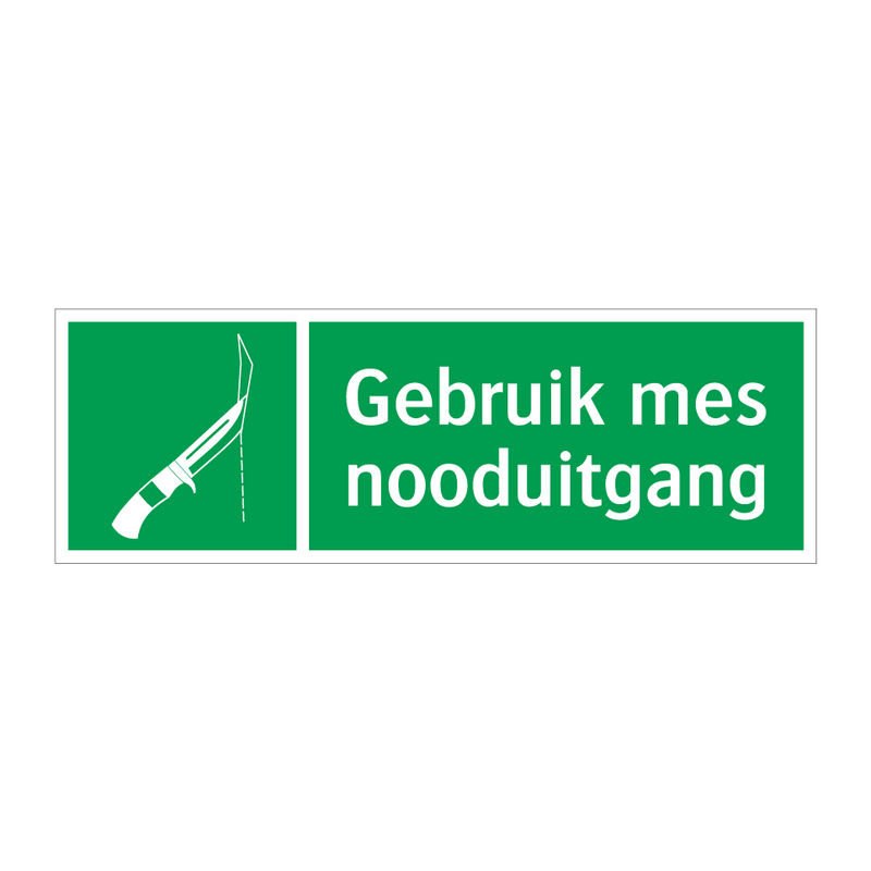 Gebruik mes nooduitgang & Gebruik mes nooduitgang & Gebruik mes nooduitgang