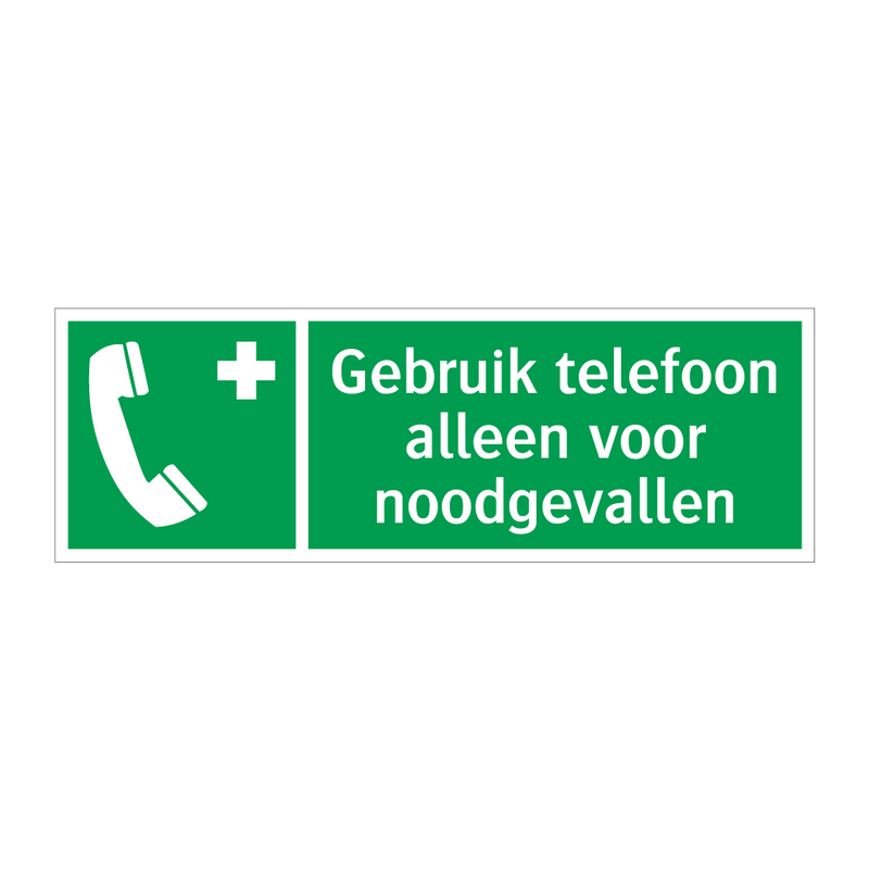 Gebruik telefoon alleen voor noodgevallen & Gebruik telefoon alleen voor noodgevallen