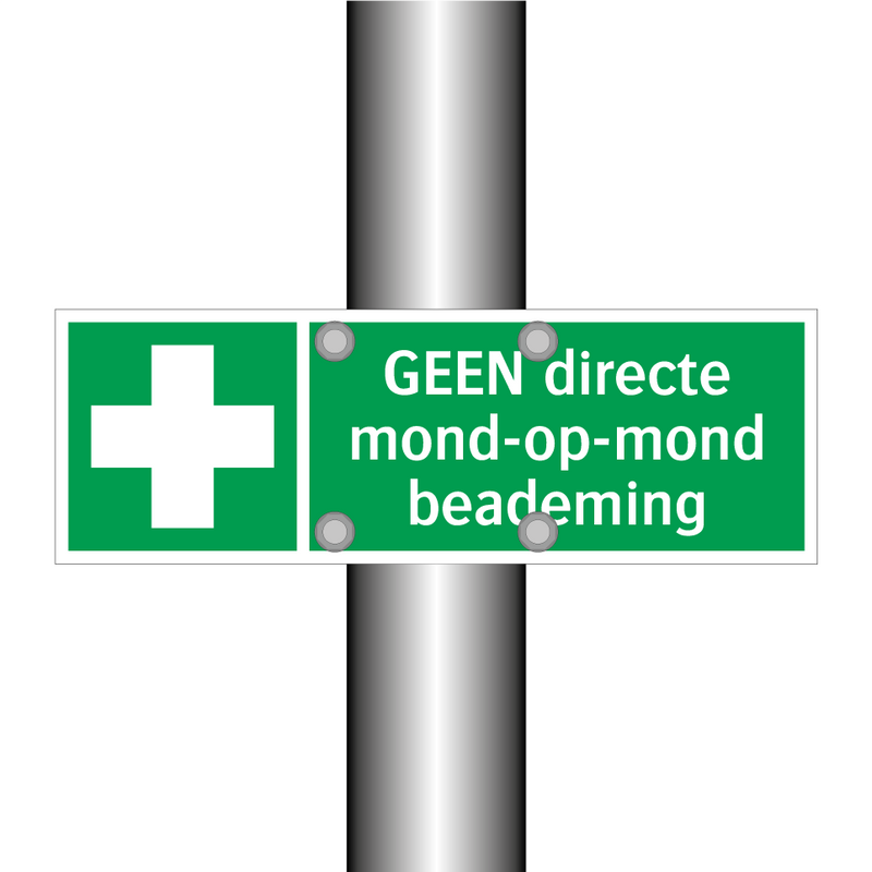 GEEN directe mond-op-mond beademing & GEEN directe mond-op-mond beademing