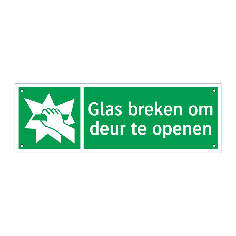 Glas breken om deur te openen & Glas breken om deur te openen & Glas breken om deur te openen