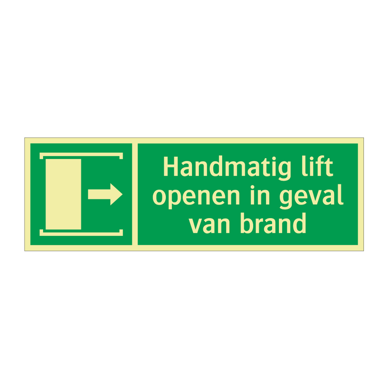 Handmatig lift openen in geval van brand & Handmatig lift openen in geval van brand