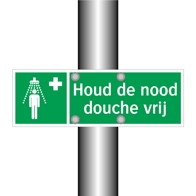 Houd de nood douche vrij & Houd de nood douche vrij & Houd de nood douche vrij