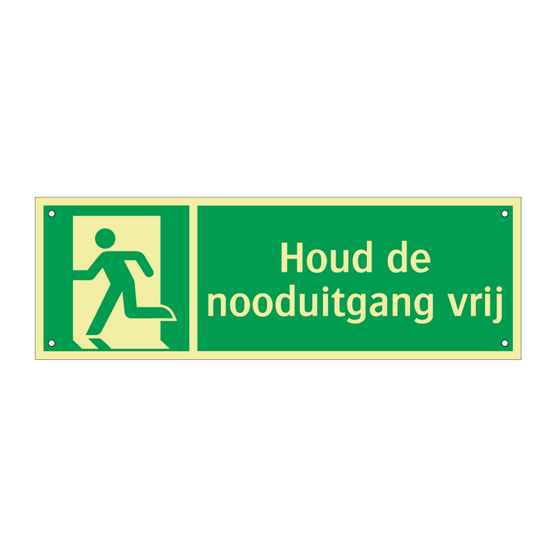 Houd de nooduitgang vrij & Houd de nooduitgang vrij & Houd de nooduitgang vrij