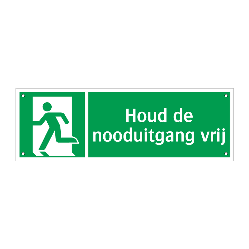 Houd de nooduitgang vrij & Houd de nooduitgang vrij & Houd de nooduitgang vrij