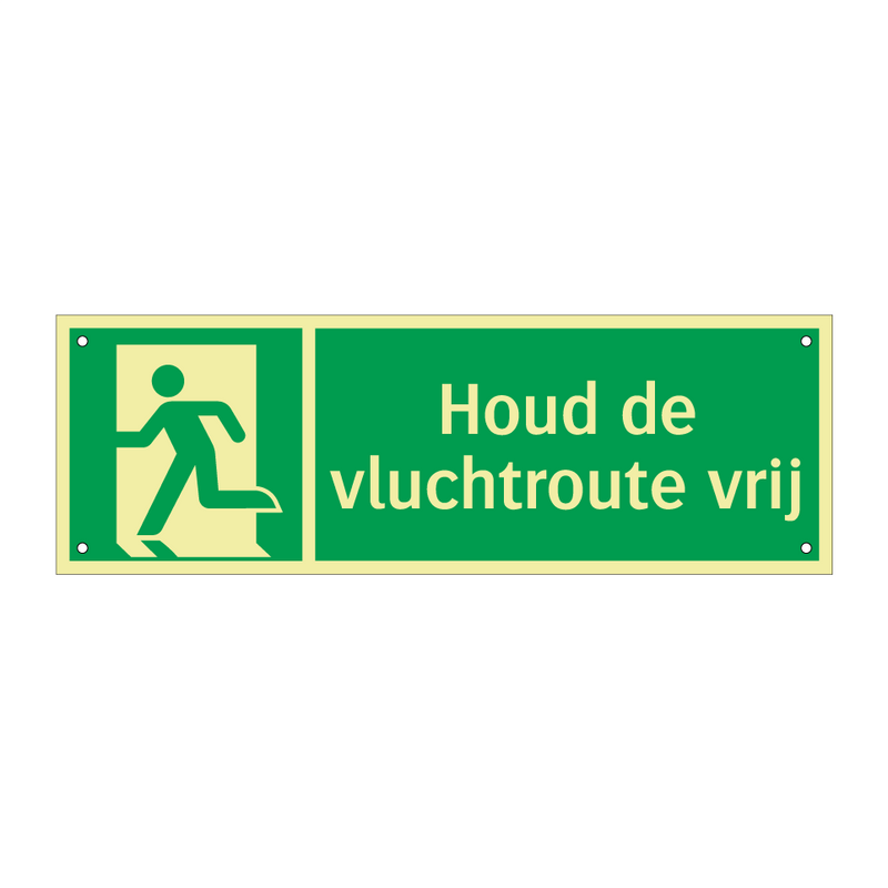 Houd de vluchtroute vrij & Houd de vluchtroute vrij & Houd de vluchtroute vrij