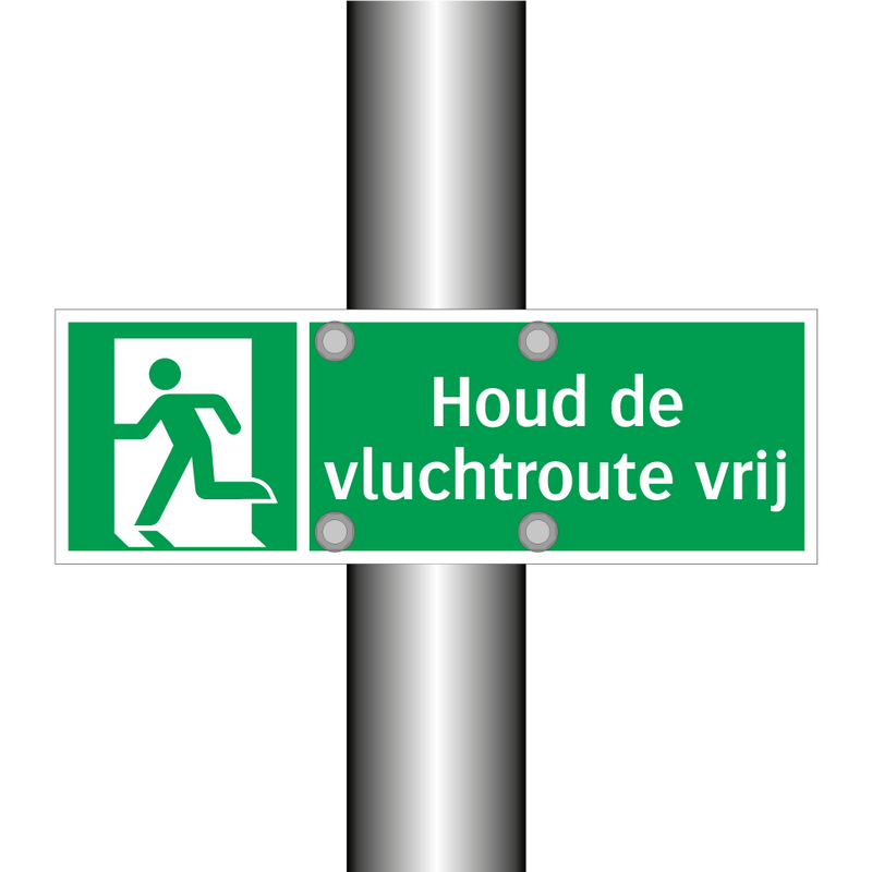 Houd de vluchtroute vrij & Houd de vluchtroute vrij & Houd de vluchtroute vrij