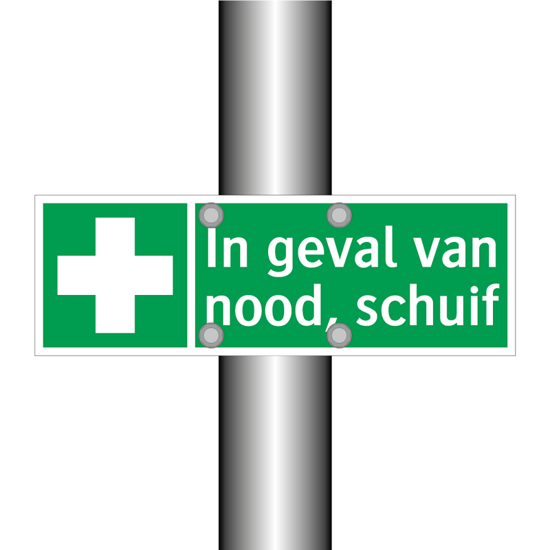 In geval van nood, schuif & In geval van nood, schuif & In geval van nood, schuif