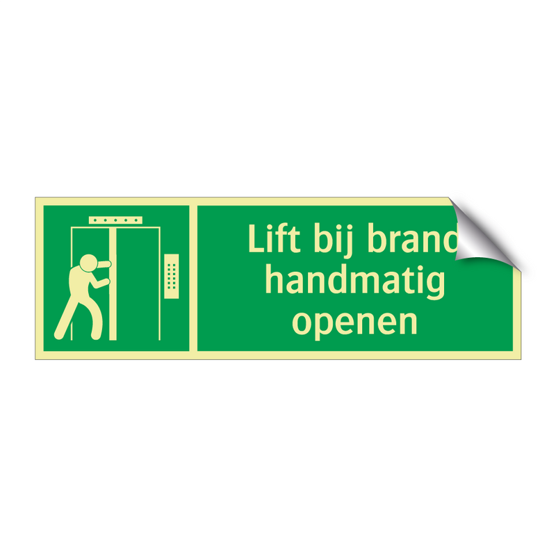 Lift bij brand handmatig openen & Lift bij brand handmatig openen & Lift bij brand handmatig openen