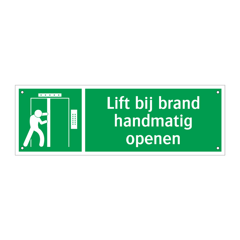 Lift bij brand handmatig openen & Lift bij brand handmatig openen & Lift bij brand handmatig openen