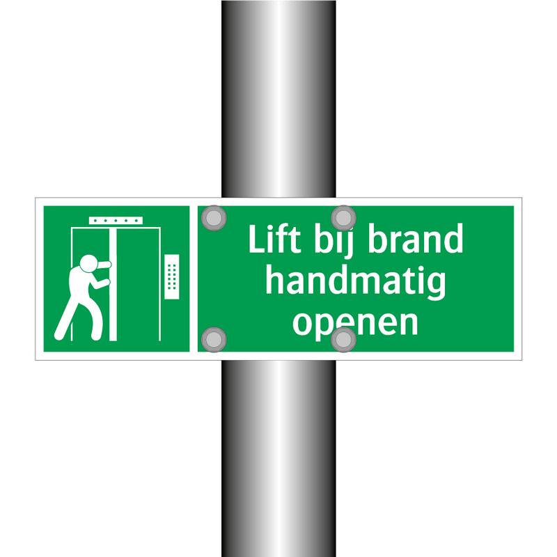 Lift bij brand handmatig openen & Lift bij brand handmatig openen & Lift bij brand handmatig openen