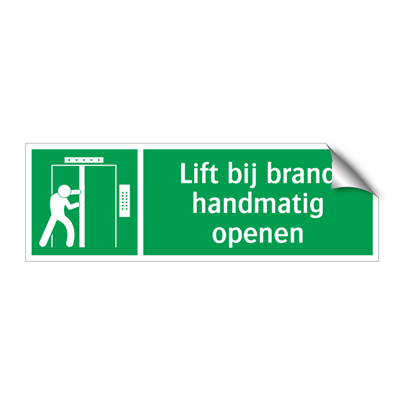 Lift bij brand handmatig openen & Lift bij brand handmatig openen & Lift bij brand handmatig openen