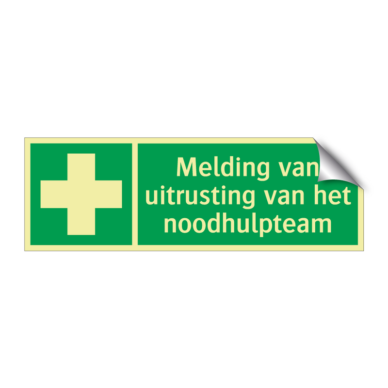 Melding van uitrusting van het noodhulpteam & Melding van uitrusting van het noodhulpteam