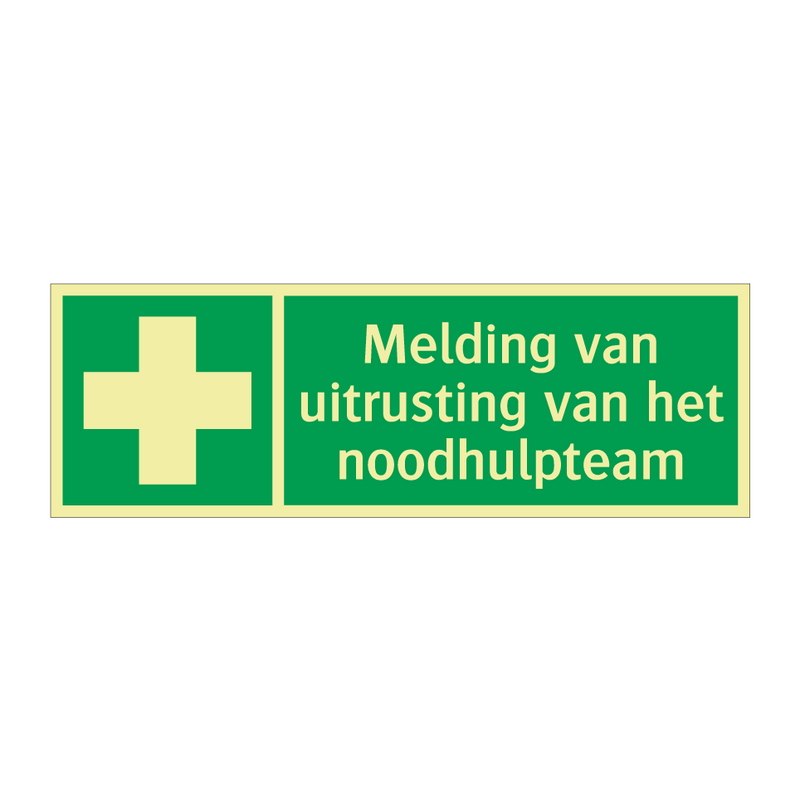 Melding van uitrusting van het noodhulpteam & Melding van uitrusting van het noodhulpteam