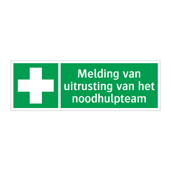 Melding van uitrusting van het noodhulpteam & Melding van uitrusting van het noodhulpteam