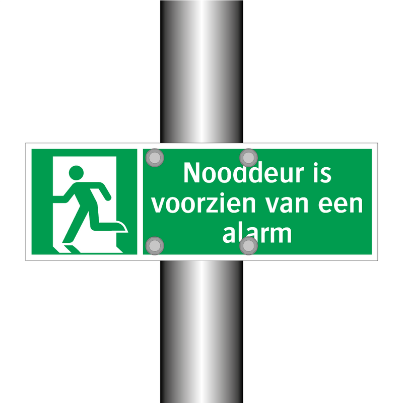 Nooddeur is voorzien van een alarm & Nooddeur is voorzien van een alarm