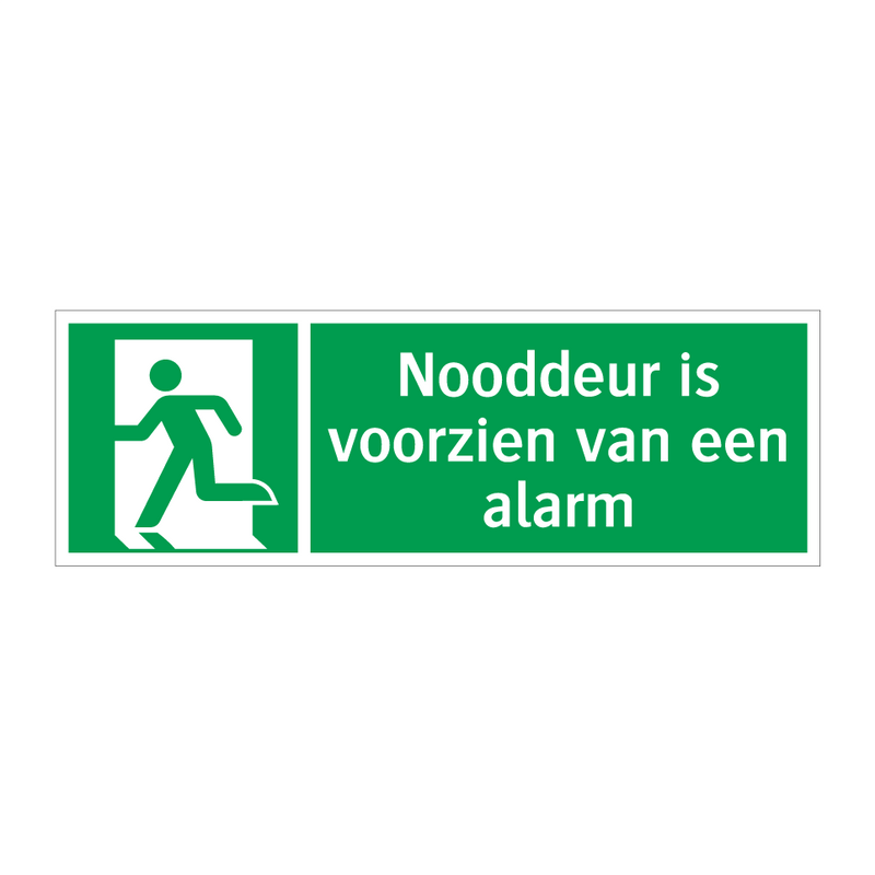 Nooddeur is voorzien van een alarm & Nooddeur is voorzien van een alarm