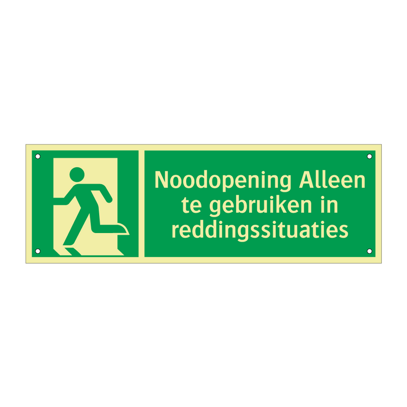 Noodopening Alleen te gebruiken in reddingssituaties