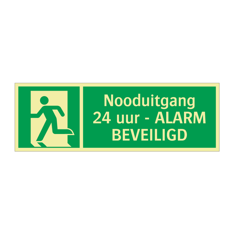 Nooduitgang - 24 uur - ALARM BEVEILIGD & Nooduitgang - 24 uur - ALARM BEVEILIGD