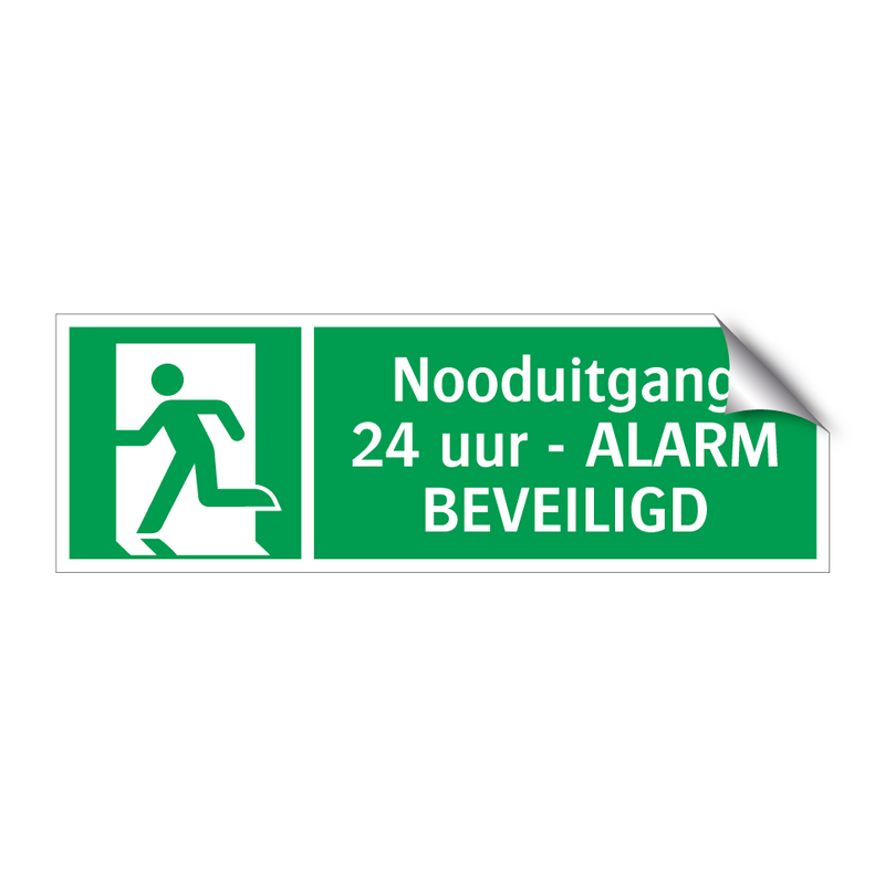 Nooduitgang - 24 uur - ALARM BEVEILIGD & Nooduitgang - 24 uur - ALARM BEVEILIGD